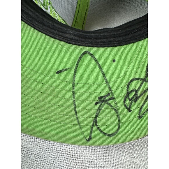 Mountain Dew Hat Cap Embroidered Logo Black Gray Green 2012 *Signed* - Picture 12 of 14